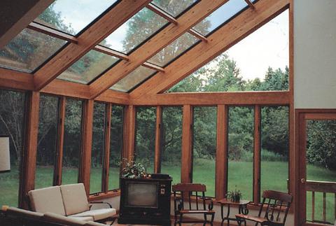 Straight eave sunroom