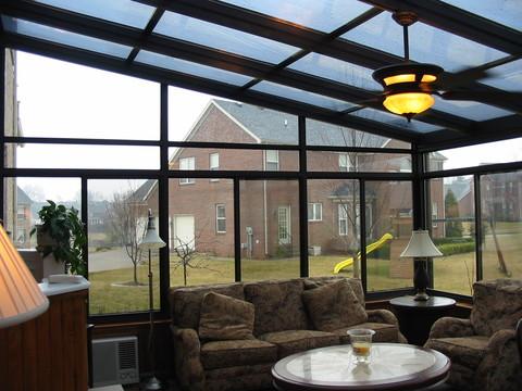 Straight eave sunroom