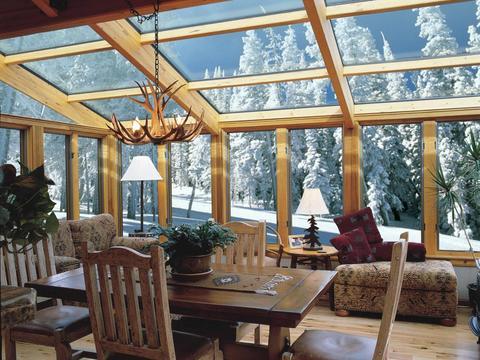 Straight eave sunroom