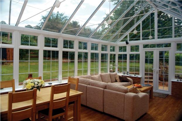 Glass Ceiling Cathedral Sunroom